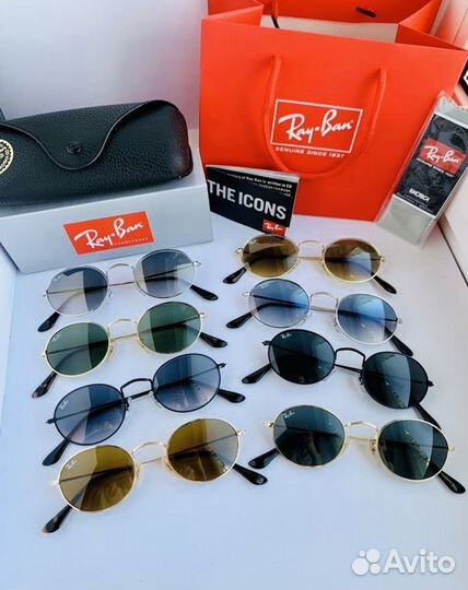 Очки ray ban oval голубой