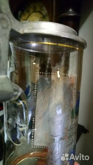 Редкая старинная пивная кружка Пожарный мчс