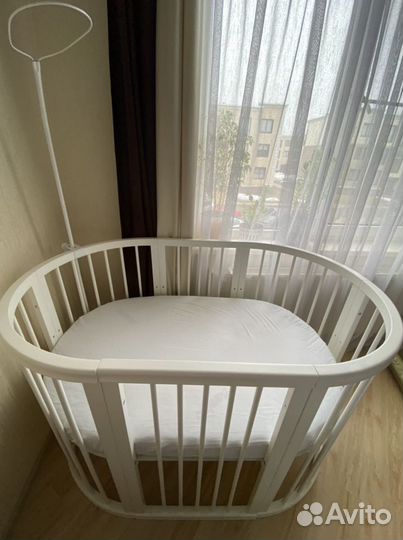 Детская кроватка-трансформер 7 в 1 с матрасом