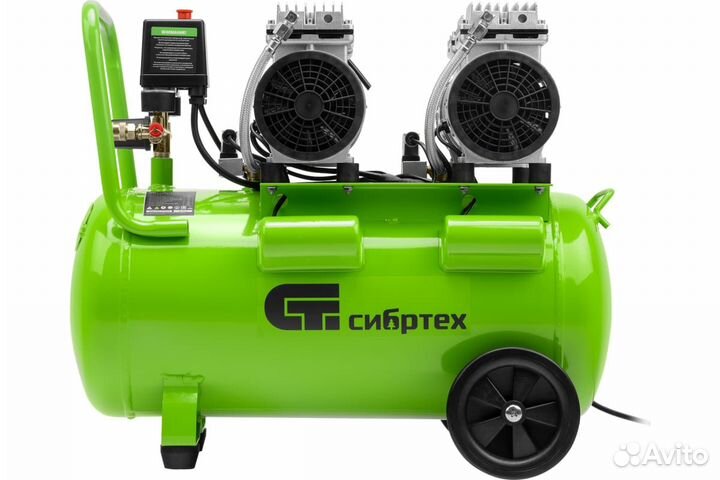 Безмасляный малошумный компрессор, 300 л/мин, 50л