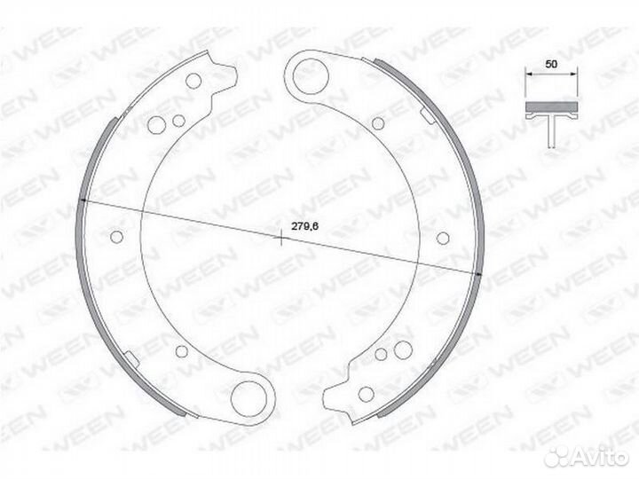 Тормозные колодки барабанные Ween 1522005