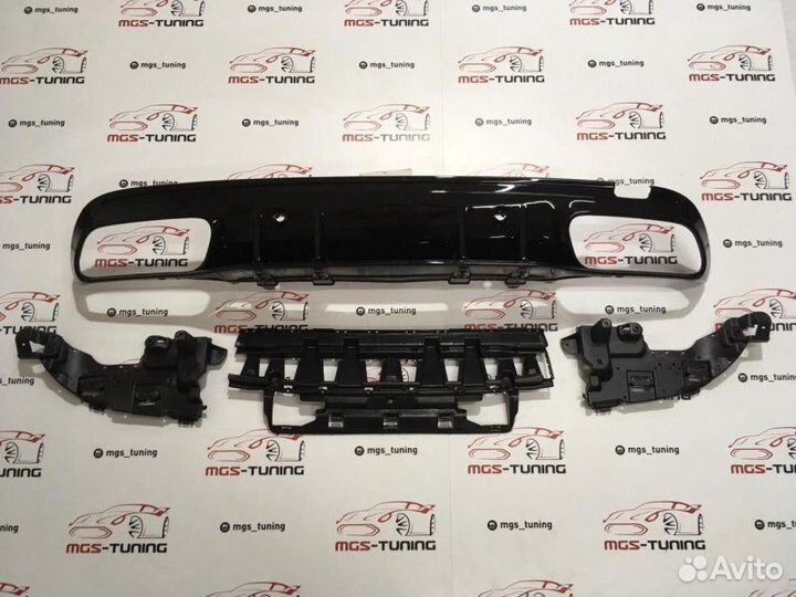 Диффузор Mercedes C-class w205 C63 AMG стиль 2019+