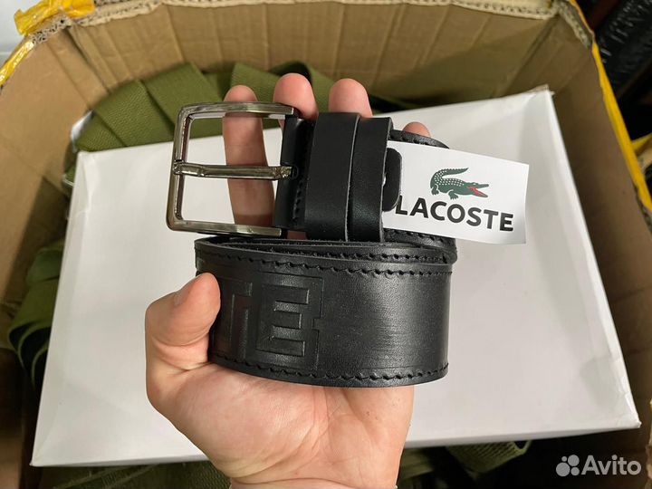 Ремень мужской натуральная кожа lacoste