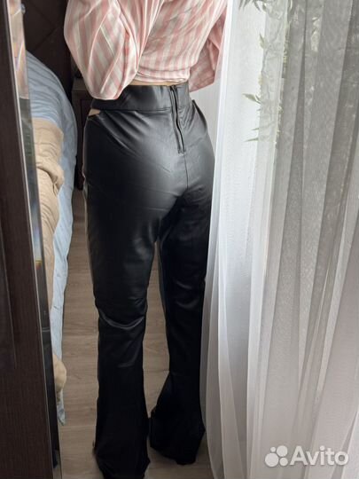 Кожанные штаны zara размер М