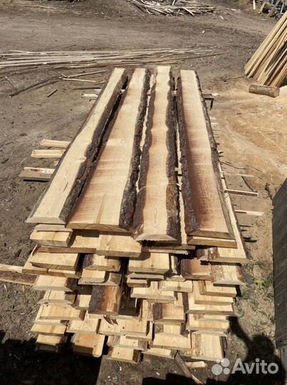 Доска необрезная сосна береза слеб