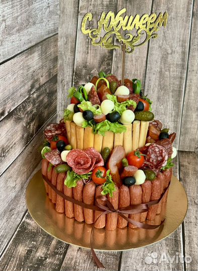 Мясной торт. Букет для мужчины