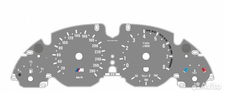 Шкалы приборов BMW 5 E39, 7 E38, X5 E53 (94-06) V2