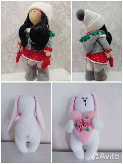 Текстильная кукла/зайка Тильда ручной работы