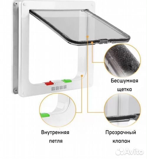 Дверца для кошек и собак (белая)