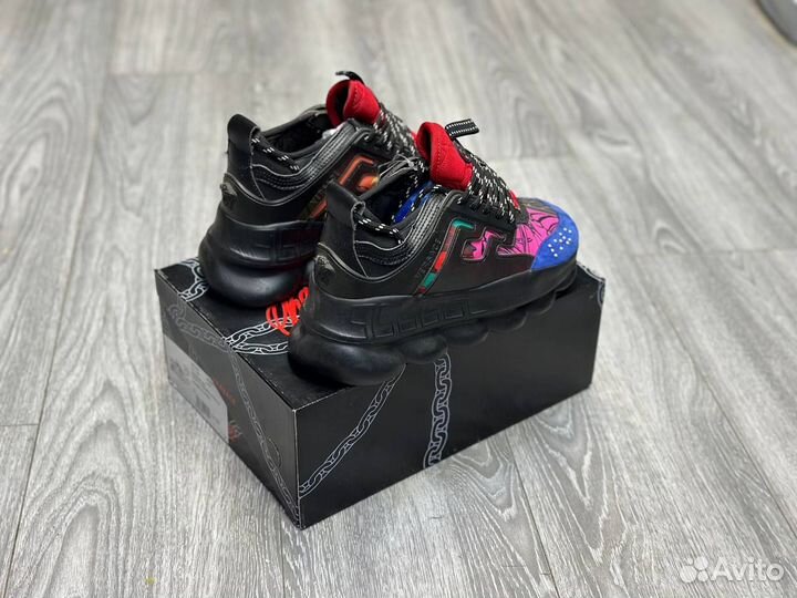 Кроссовки Versace Chain Reaction Black Multicolor