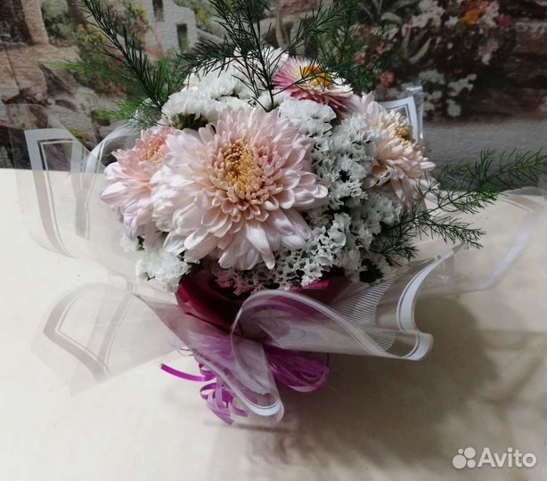 Букеты из хризантем