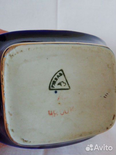 Ваза Гжель Золотая роза СССР