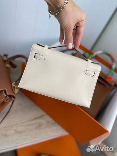 Сумка hermes kelly pochette Swift GHW