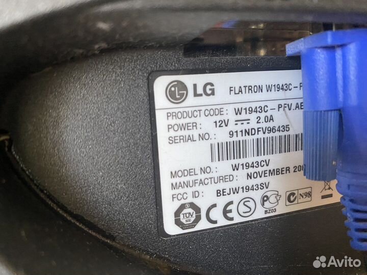 Монитор LG w1943cv