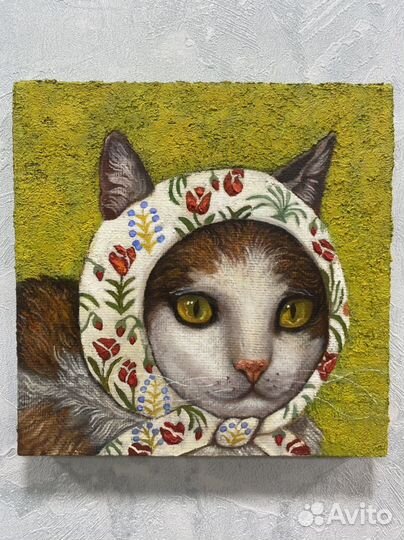 Картина маслом кошка