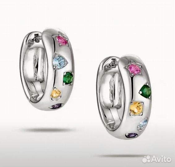 Серьги под серебро