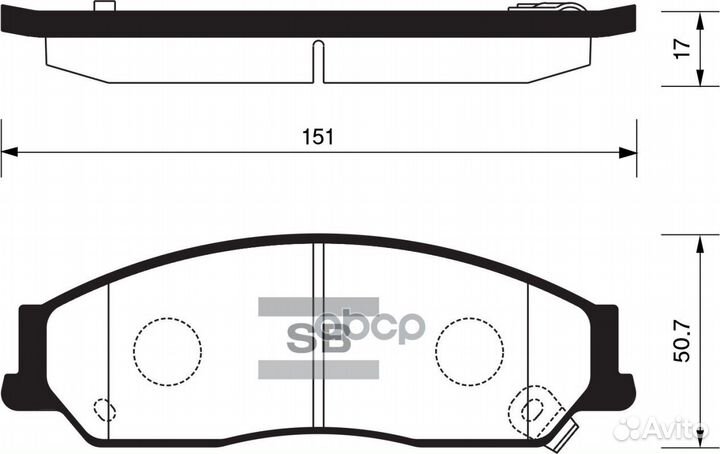 Колодки торм.дисковые передние Hi-Q toyota camr