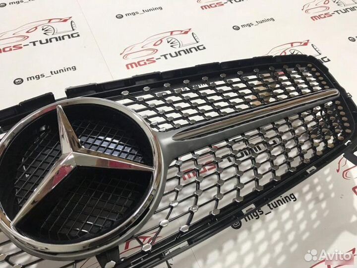 Решетка A-class w176 Diamond Silver 15-18г