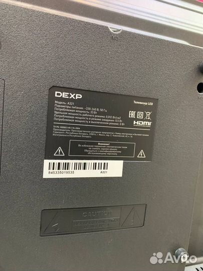 Телевизор dexp A321 SMART TV 32 диагональ