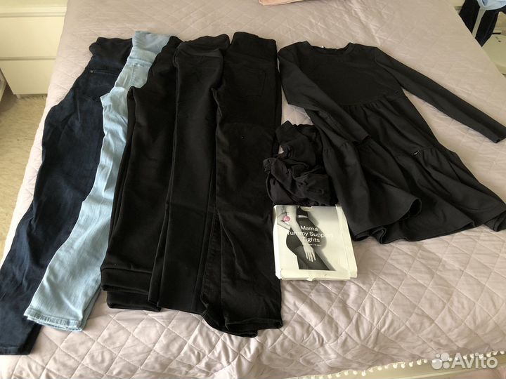 Вещи для беременных 44 46 джинсы H&M брюки платье