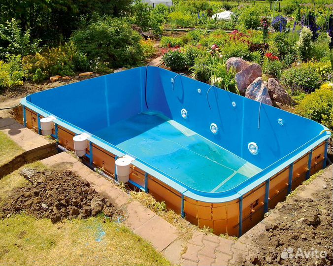 Бассейн 3х7х1,5 со ступенями