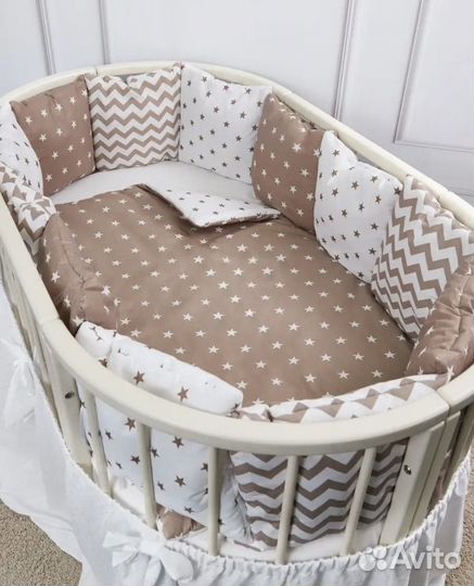 Новые бортики с одеялом в кроватку
