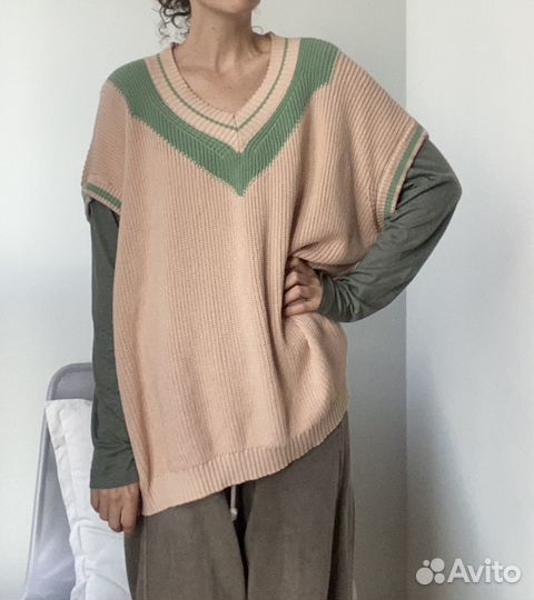 Жилет County textile оверсайз