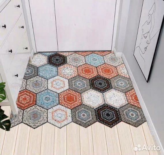 Коврики резиновые соты пористый для прихожей