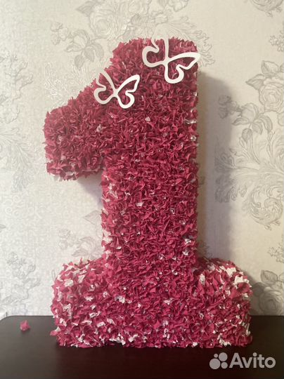 Цифра 1 на годик девочке