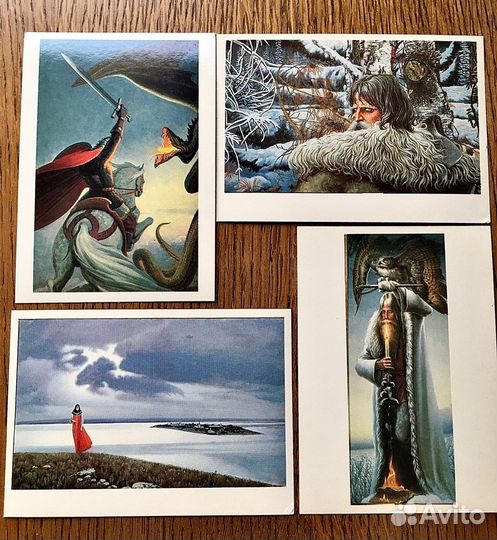 Комплект открыток 1982г. 12шт Русь былинная. худ