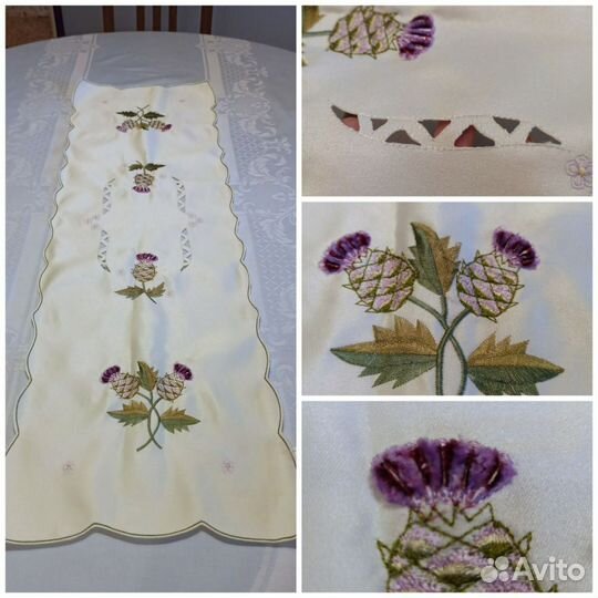Столовая дорожка лен СССР салфетки кольца