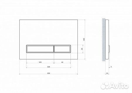 Кнопка Cersanit blick для link PRO/vector/link/HI