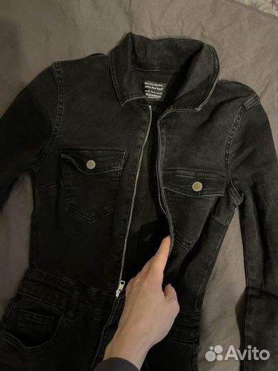 Джинсовый комбинезон pull bear