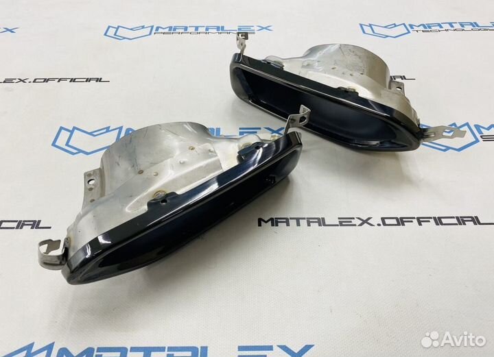 Насадки глушителя BMW G11 G12, стиль 740, черные