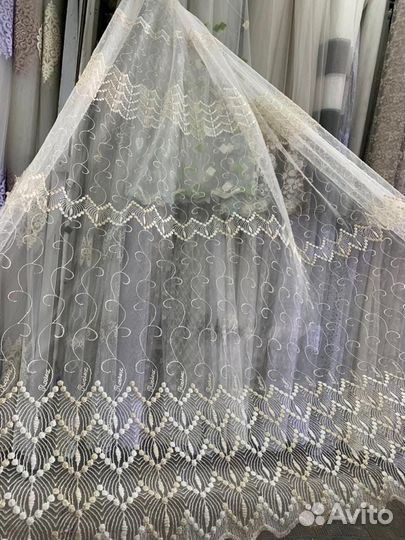 Тюль микросетка, готовые комплекты