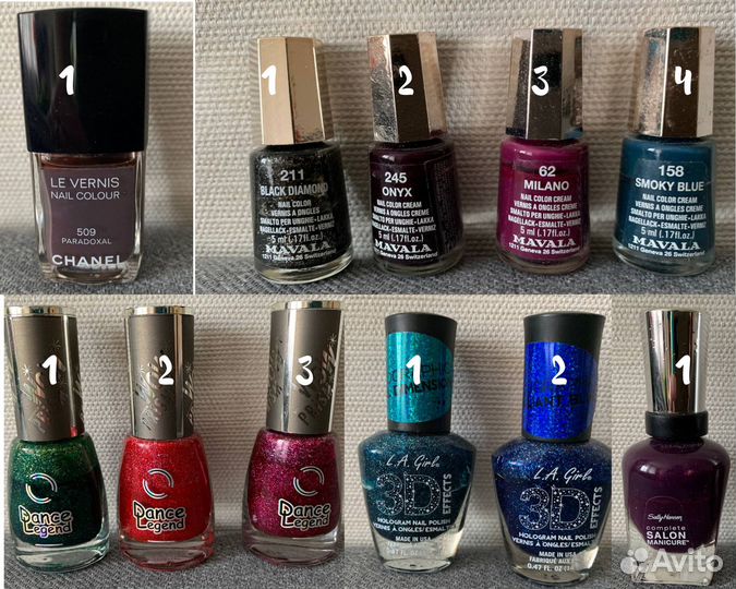 Лаки для ногтей OPI, Chanel, Orly, Mavala и др