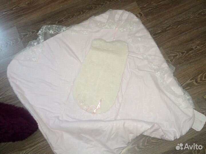 Конверт одеяло на выписку осень тёплая зима