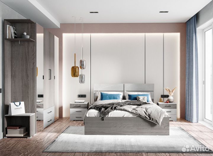 Тумба прикроватная с ящиками