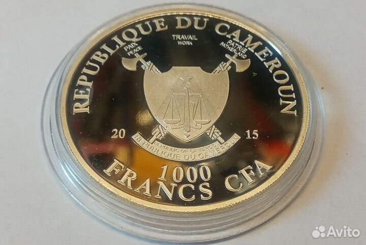 1000 франков В. Путин человек года 2015 Серебро