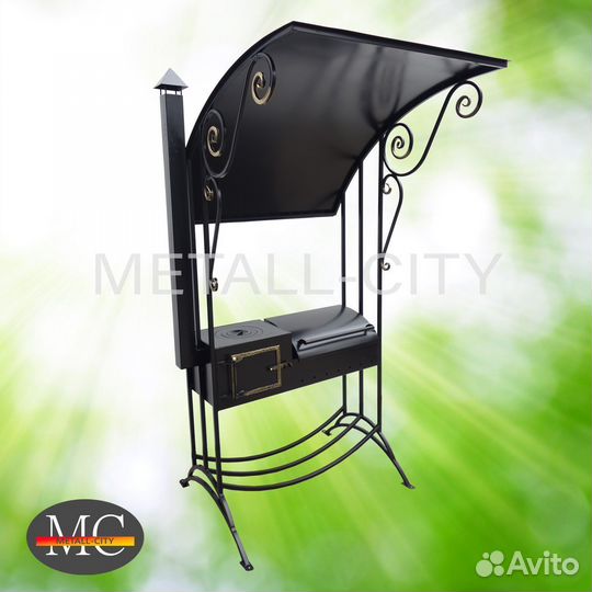 Мангал с жаровней и крышей М-25, Т7