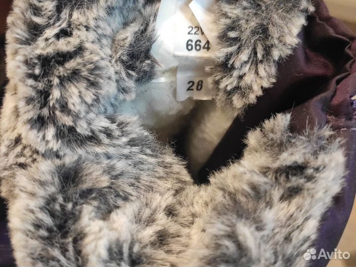 Сапожки детские фиолетовые 27- 28 размер