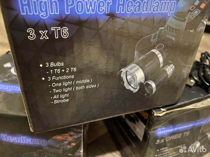 LED фонарик с акб