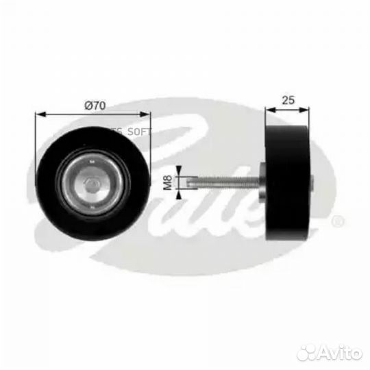 Gates T36263 Ролик руч.ремня mazda 3 1,8-2,3 2006