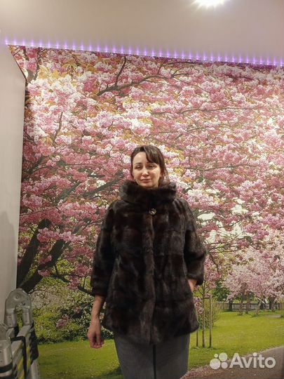 Шуба норковая с капюшоном 48 50 длинная