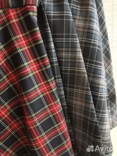 Юбка школьная в клетку 122-128