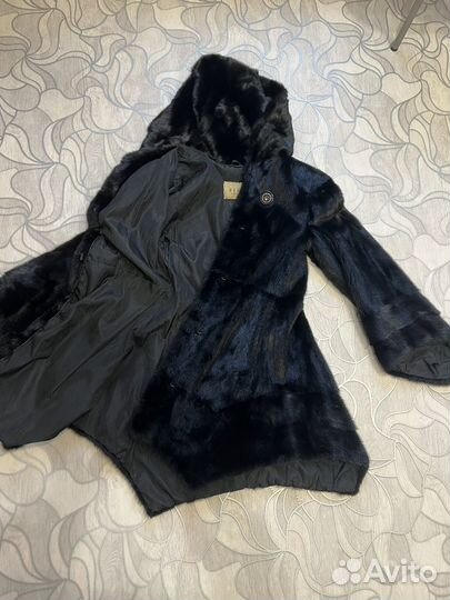 Шуба норковая с капюшоном 40 42