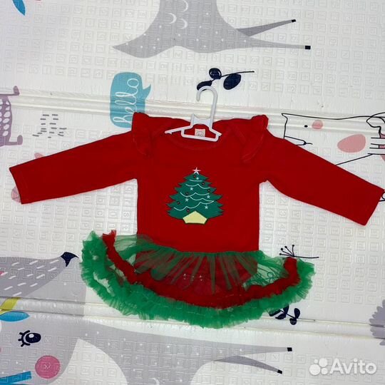 Боди новогодний для девочки 86-74 размер