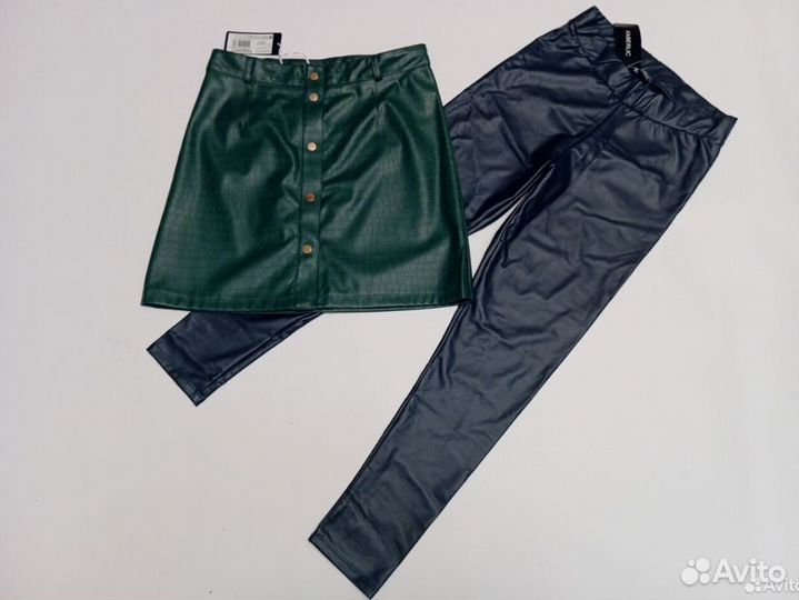 Леггинсы под кожу новые 44-46