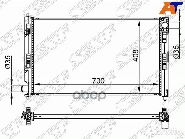 Радиатор Mitsubishi ASX 10-20 SG-MC0088-07-1 Sat