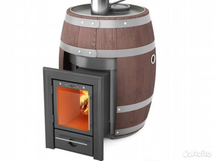 Печь для бани Скоропарка Баррель 2012 Inox